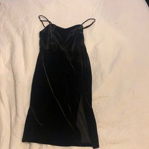 Black velvet dress